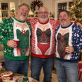 Funny Lace Lingerie Optical Illusion Ugly Christmas Sweater, Hilarious Gag Gift for Men, Personalized Sweater