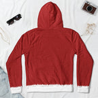 Funny Muscular Santa Optical Illusion Hoodie, Hilarious Gag Gift for Men, Ugly Christmas Sweater Party Outfit
