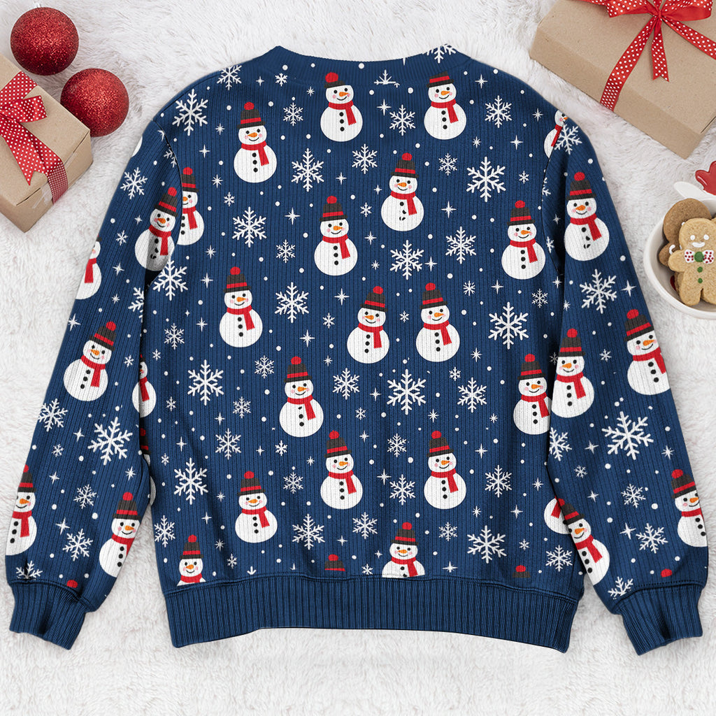 Funny Lace Lingerie Optical Illusion Ugly Christmas Sweater, Hilarious Gag Gift for Men, Personalized Sweater