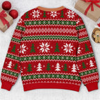Custom Funny Ugly Christmas Sweatshirt‑Personalized "Light Up The Holiday Party" Illusion Crewneck, Novelty Lingerie‑Style Pullover, Gag Holiday Gift for Husband, Dad, Son, Grandpa, Brother, Yourself