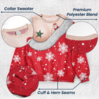 Funny Santa Bust Optical Illusion Christmas Sweater, 3D Illusion Ugly Sweater, Hilarious Gag Gift for Women