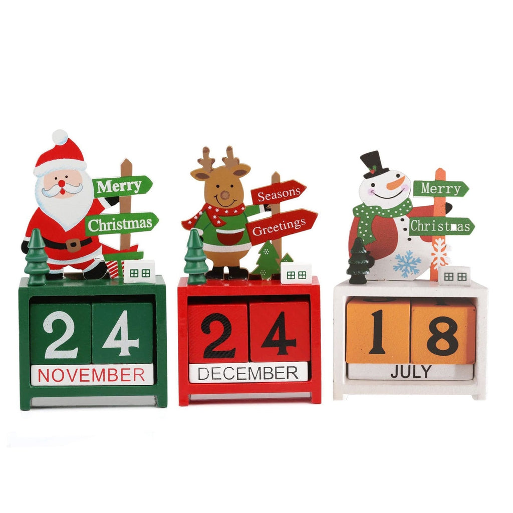 Decorative wooden Advent calendar for the table