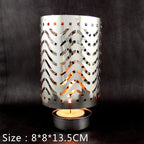 Rotating metal candle holder, round