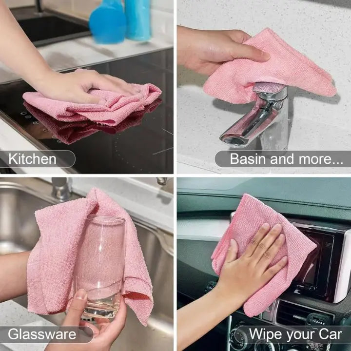 1 Roller Reusable Microfiber Cloths (20 Sheets) – Absorbent & Eco-Friendly