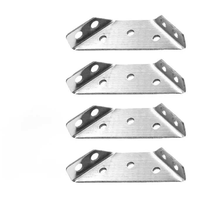 10 Pieces Furniture Corner Connectors made of Stainless Steel – Robust Support Brackets