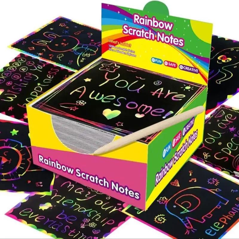 100 pieces scratch art set – Creative DIY fun for kids & adults