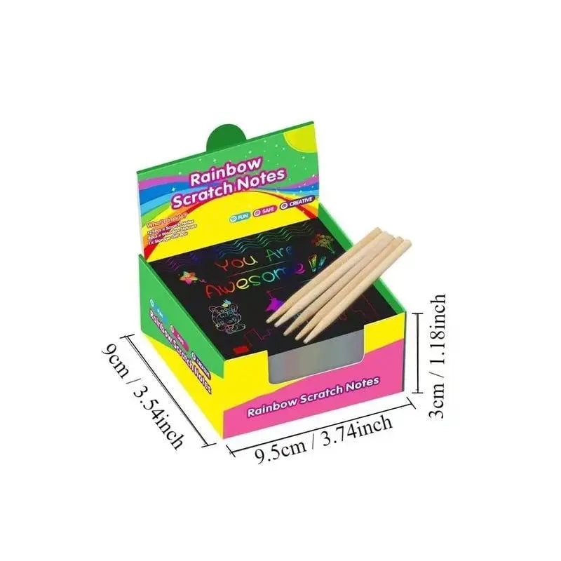 100 pieces scratch art set – Creative DIY fun for kids & adults