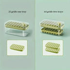 101oz. Ice Cube Tray Set - 64 Piece Silicone Ice Cube Tray with Lid & Container