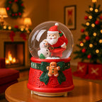 Christmas Snow Globe Music Box with Light