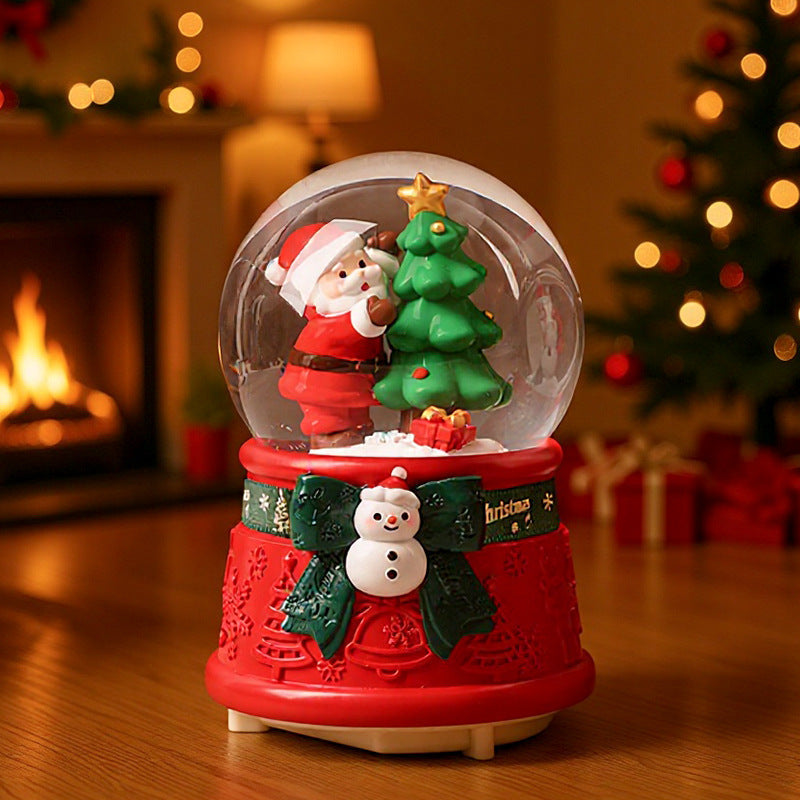 Christmas Snow Globe Music Box with Light