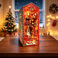 Christmas bookend model made of wood with LED