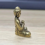 10 pieces mini brass sitting Buddha statue figure for travel Buddhism worship home office desk decoration