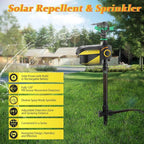 Zevolim| Solar Powered Motion Activated Sprinkler for Deer and Garden Pest Deterrent