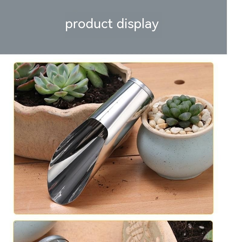Zevolim| Stainless Steel Scoop for Potting Soil – Robust Planting Scoop for Garden and Balcony