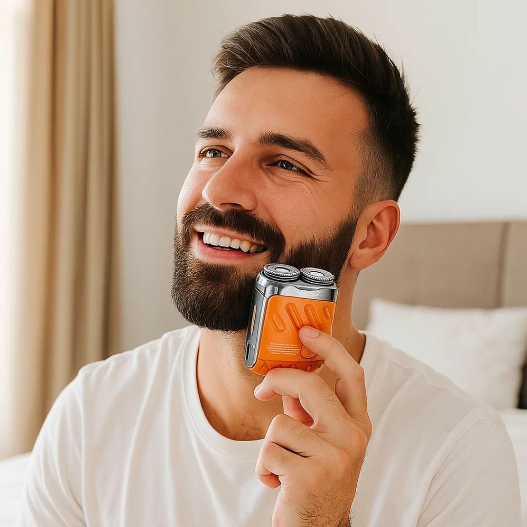 SmoothEdge | Rotary Electric Shaver – Dual-Ring Blades – Water-Resistant – Men's Grooming Zevolim