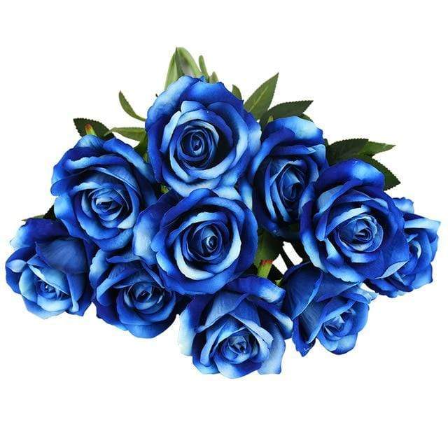 10 pieces silk roses