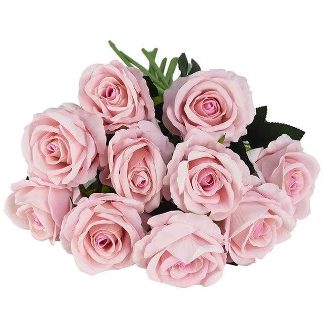 10 pieces silk roses