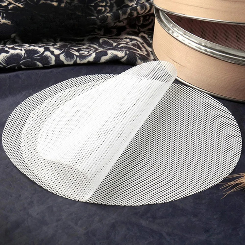 10Pcs Silicone Round Steamer Liners Non-stick Reusable Dehydrator Mats