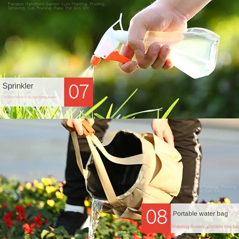 Zevolim| Garden Tool Set with Carrying Bag – 10-piece Set for Garden Care