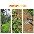 Zevolim| Steel Garden Rake with Durable Steel Tines for Lawn Care and Yard Maintenance