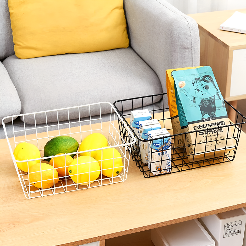 Modern Wire Storage Basket with Handles – NeatBasket