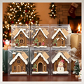Illuminated Christmas Wooden House Set for Table Decoration