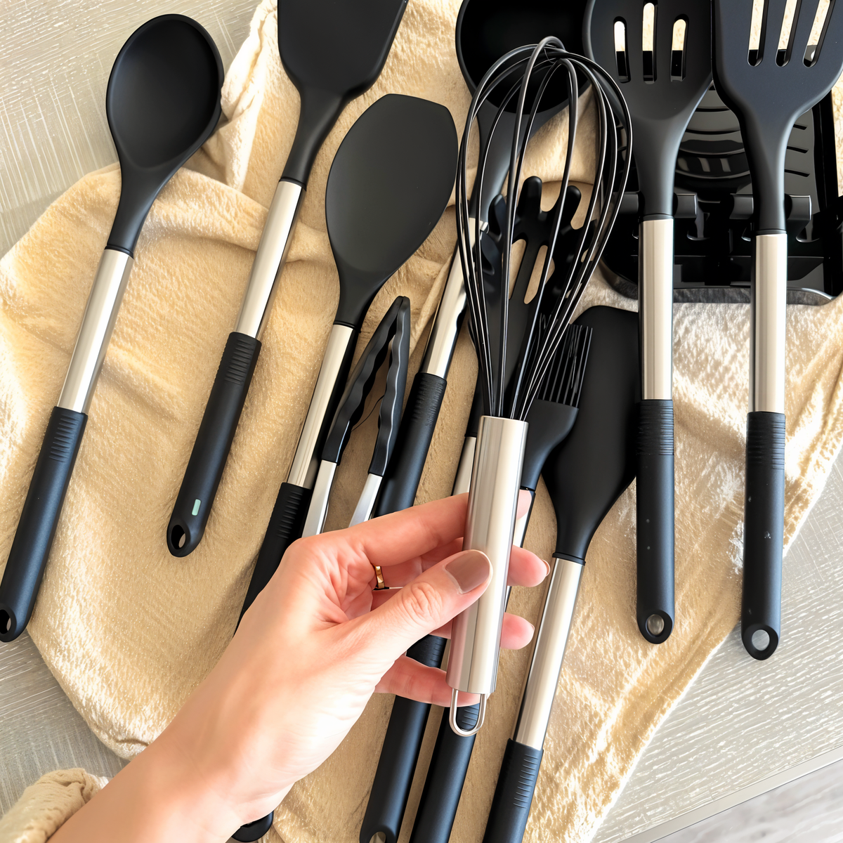 12-Piece Silicone Kitchen Utensil Set – Culinara Pro