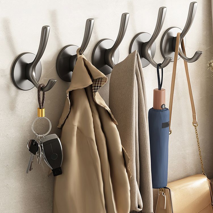 10-piece Bathroom Accessory Set Modern Matte Grey Bathrobe Hooks