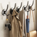 10-piece Bathroom Accessory Set Modern Matte Grey Bathrobe Hooks