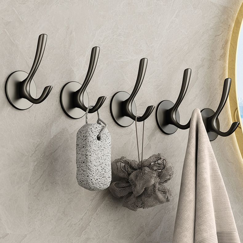 10-piece Bathroom Accessory Set Modern Matte Grey Bathrobe Hooks