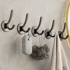10-piece Bathroom Accessory Set Modern Matte Grey Bathrobe Hooks