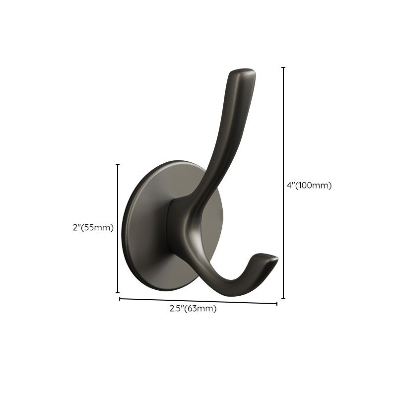 10-piece Bathroom Accessory Set Modern Matte Grey Bathrobe Hooks
