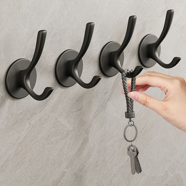 10-piece Bathroom Accessory Set Modern Matte Grey Bathrobe Hooks