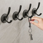 10-piece Bathroom Accessory Set Modern Matte Grey Bathrobe Hooks