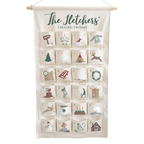 Personalizable fabric Advent calendar, 24 pockets