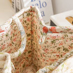 Floral Canvas Storage Basket for Home Organization