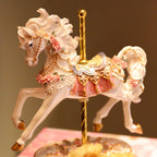 Decorative carousel music box made of resin