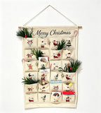 Christmas fabric advent calendar to hang