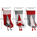 Christmas stocking with gnome motif