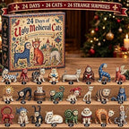 Retro Advent Calendar with Cat Figures, 24 Days