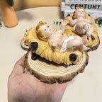 Nativity figure set, resin sculpture