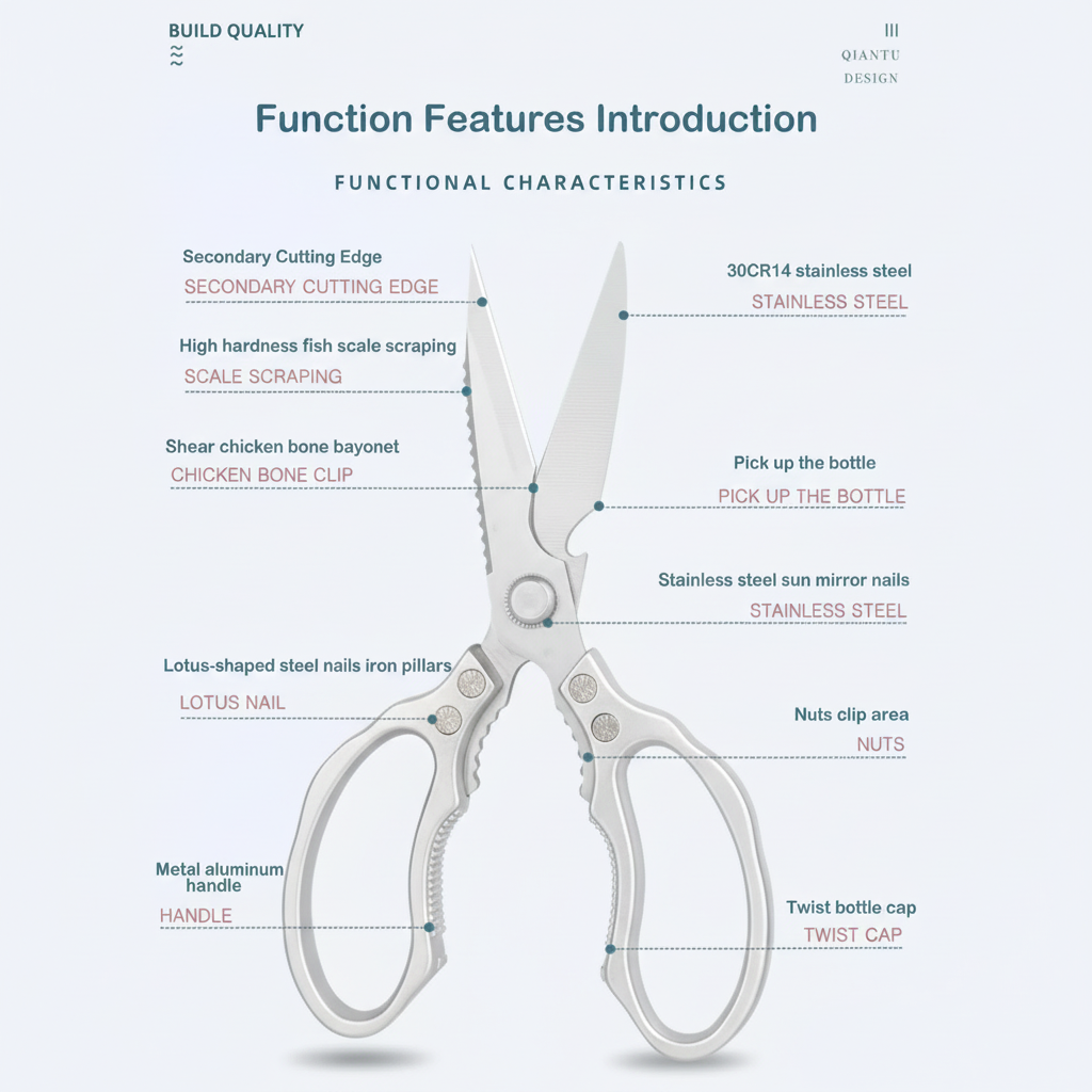 Zevolim | Japanese Stainless Steel Ultimate Task Kitchen Scissors