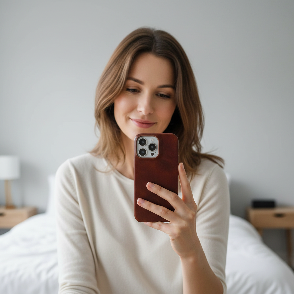 Zevolim | Oil Wax Genuine Leather Apple iPhone Case