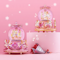 Carousel music box with glass orb