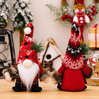 Christmas elf figure with knitted hat, standing