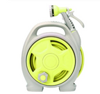 Zevolim| Practical hose reel with spray nozzle – Compact garden hose cart for easy watering
