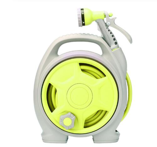 Zevolim| Practical hose reel with spray nozzle – Compact garden hose cart for easy watering