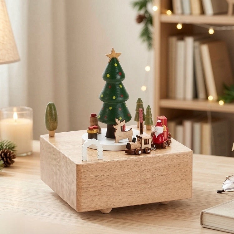 Music box made of beech wood