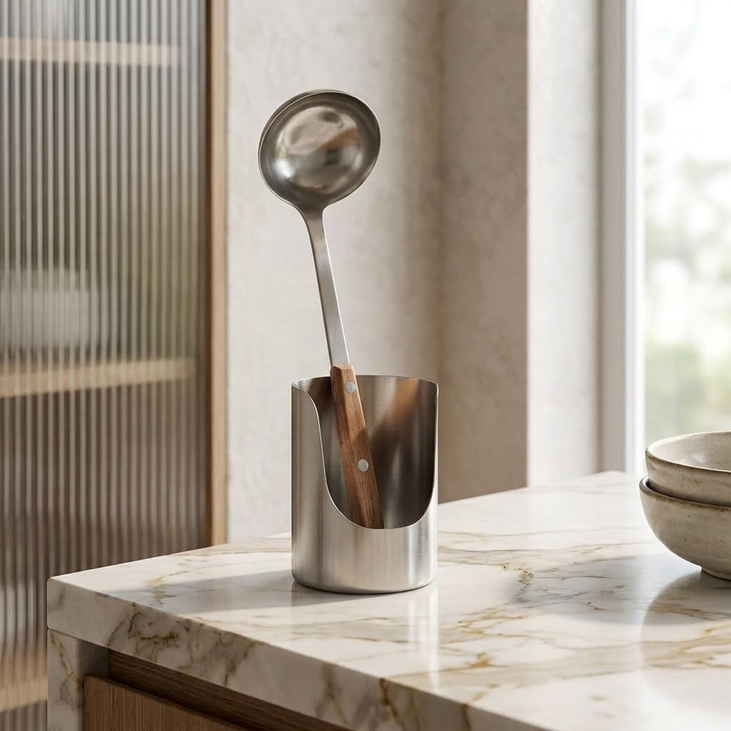 Spoon Dock Stainless Steel Utensil Rest Holder