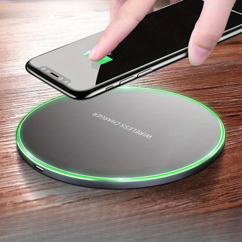 15W Wireless Charging Pad for iPhone & Android – Fast Wireless Charger Base with Sleek Design for Home & Office | Apple & Samsung Compatible